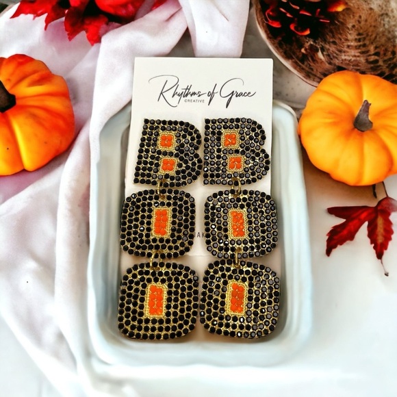 Jewelry - Sparkling Boo Dangle Earrings - Perfect for Halloween Fun! Brand New